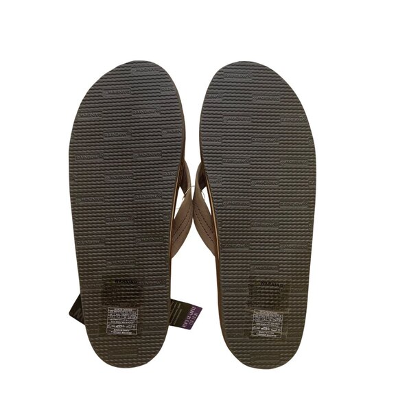 Rainbow Men’s Brown Leather 301ALTS Single Layer Arch Support Flip Flops  Sz XXL - Picture 8 of 9